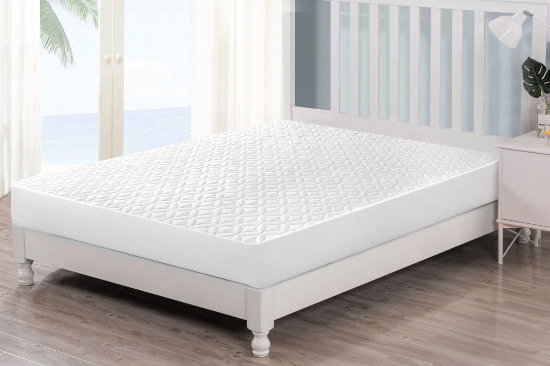 Quilted Waterproof Mattress Cover | Protector | Double Bed | King Size-White