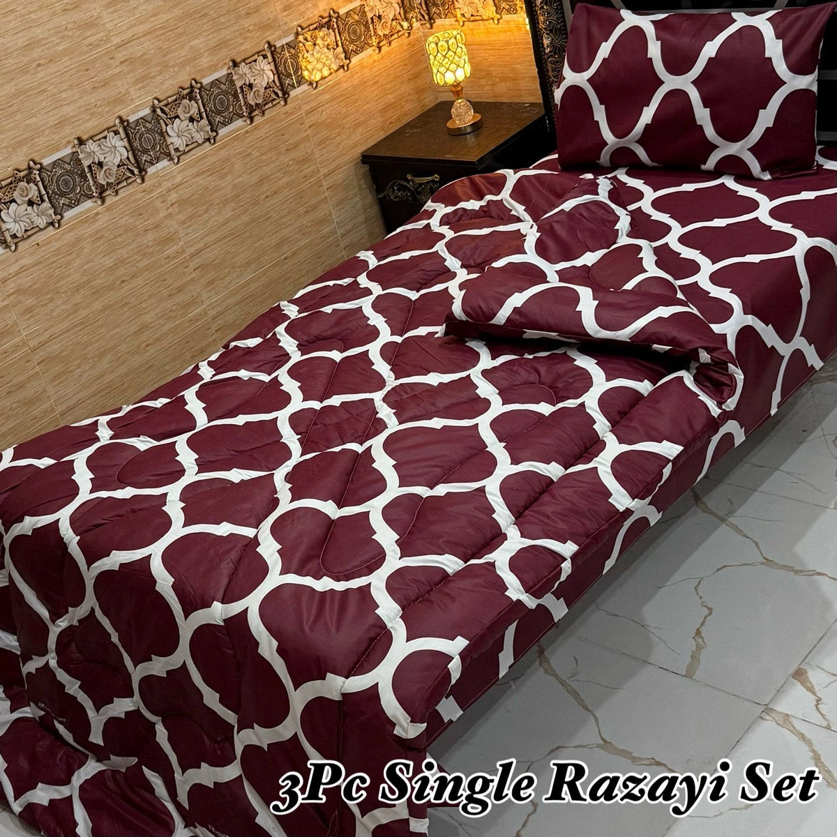3PC Luxurious Heavy-Filled Winter Bedding Set |Single Bed-SRS-20040