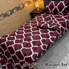 3PC Luxurious Heavy-Filled Winter Bedding Set |Single Bed-SRS-20040