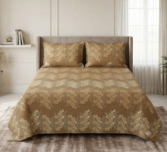 3 PCs Bed Sheet | Double Bed | King Size | Box Pack | Design-1711