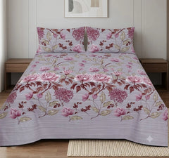 3 PCs Bed Sheet | Double Bed | King Size | Box Pack | Design-700