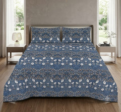 Pure Cotton Bed Sheet | Double Bed | King Size | Box Pack | Design-828