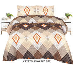 Crystal King Size Bed Sheet Set-3Pcs