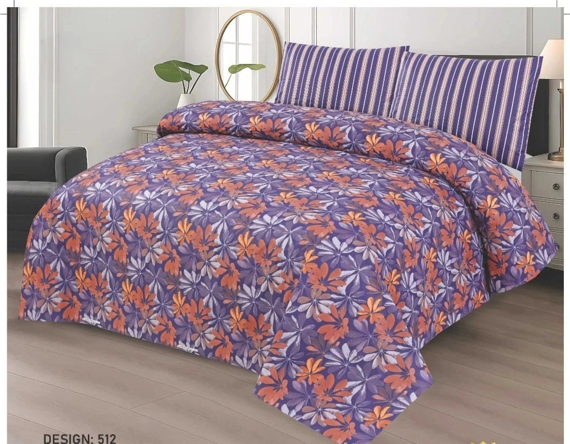 3 pcs King Size Bed Sheet Set Dynesty Export Quality-DEQ-1105