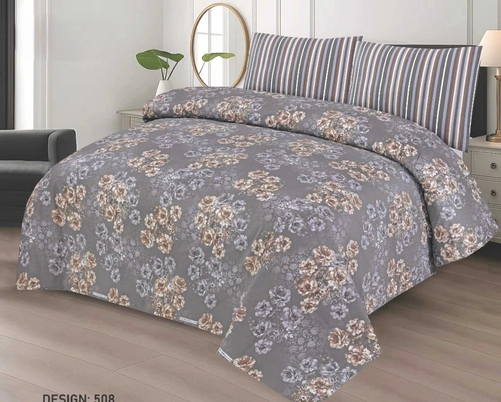 3 pcs King Size Bed Sheet Set Dynesty Export Quality-DEQ-508