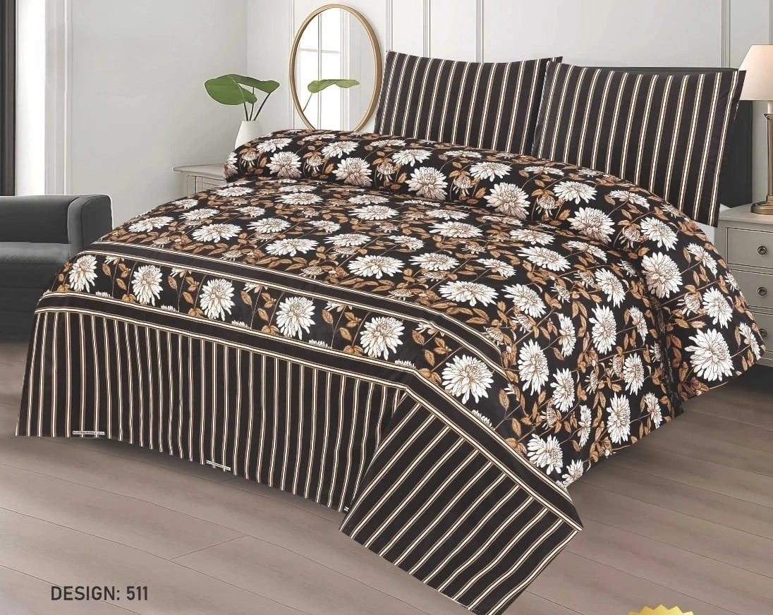 3 pcs King Size Bed Sheet Set Dynesty Export Quality-DEQ-511