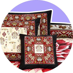 4Pcs Cotton Printed Bedsheet Set-Design-280