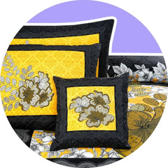 4Pcs Cotton Printed Bedsheet Set-Design-267