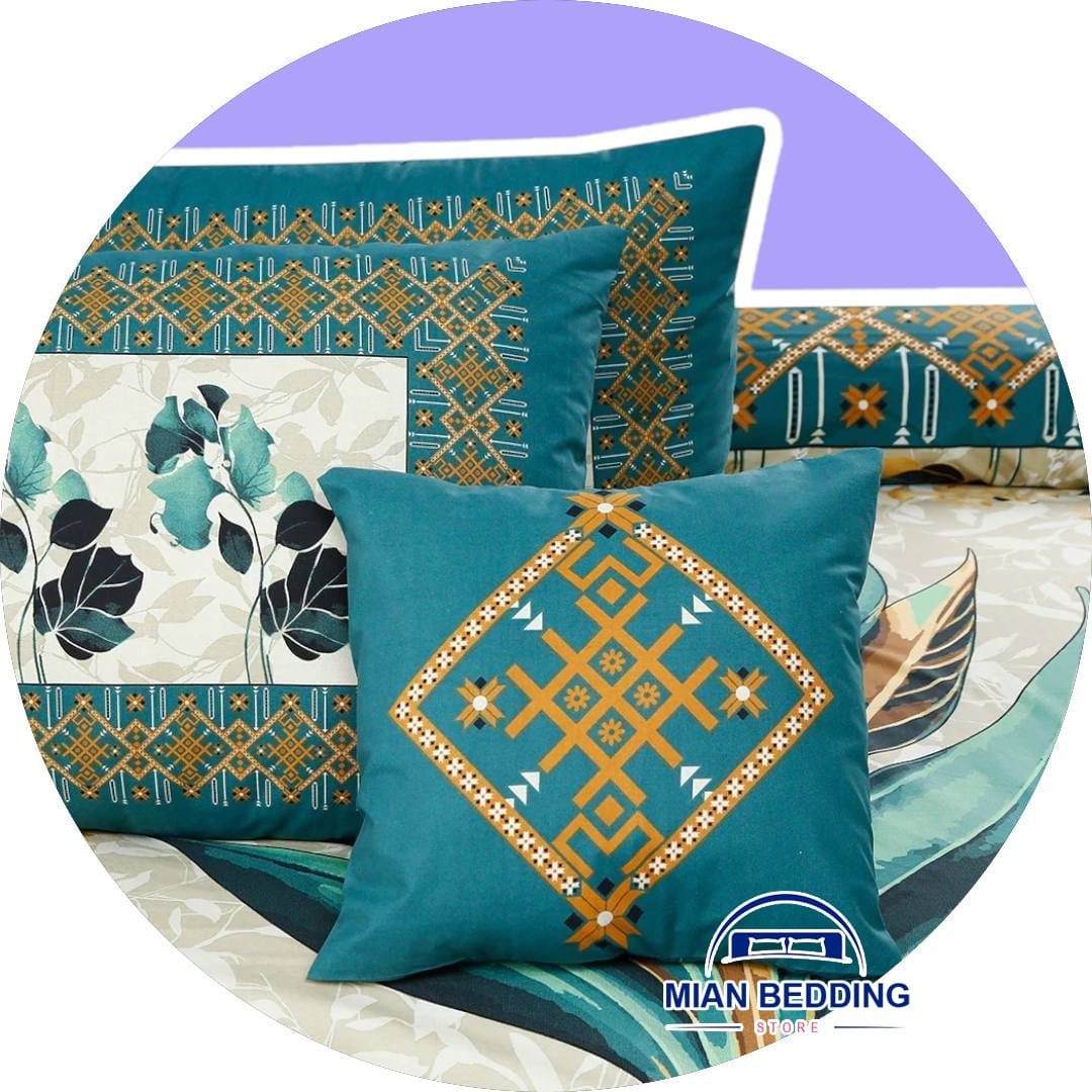 4Pcs Cotton Printed Bedsheet Set-Design-271