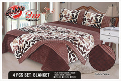 4Pcs Fleece Blanket set
