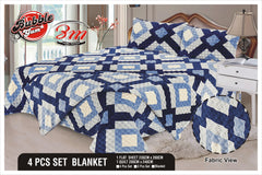 4Pcs Fleece Blanket set