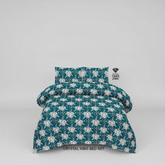 Crystal King Size Bed Sheet Set-3Pcs