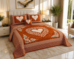 Jacquard Velvet Bed Sheet-4PC Design-518