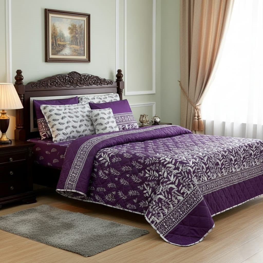 7Pc Printed Comforter Set-Design-#28