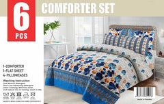 6 PIECE WINTER COMFORTER SET-Soft Thick Comforter