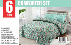 6 PIECE WINTER COMFORTER SET-Soft Thick Comforter
