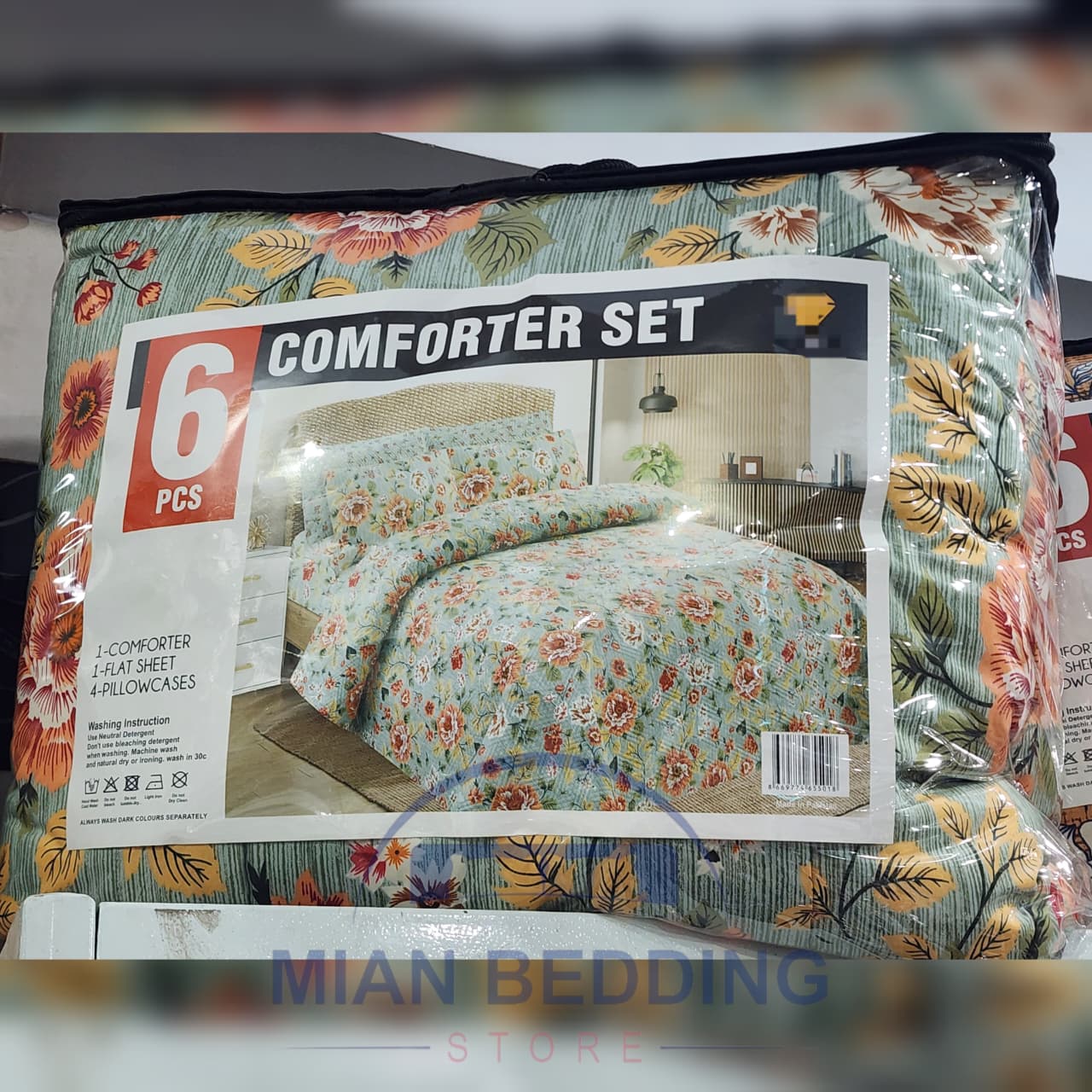 6 PCs Winter Comforter Set (Heavy Filling)