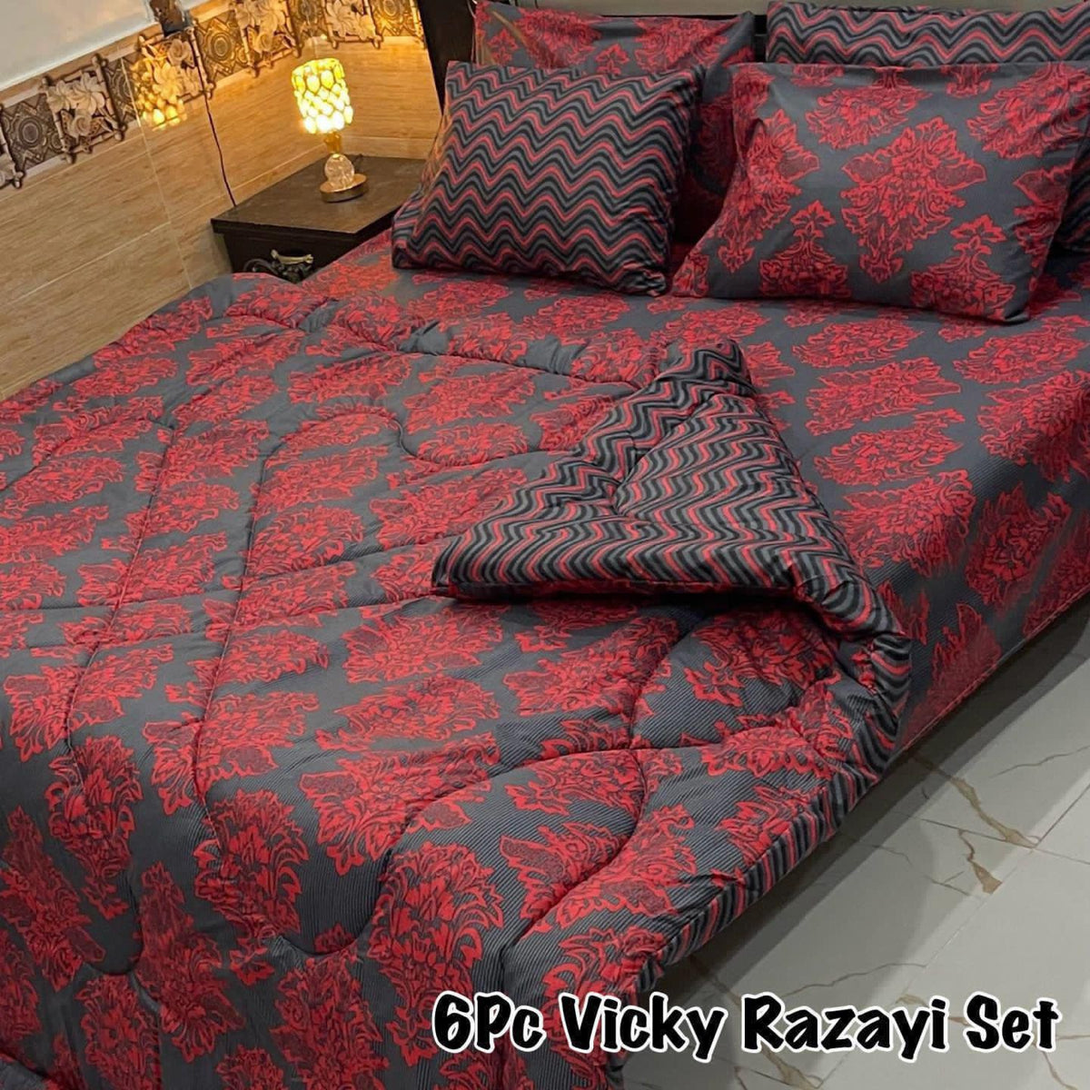 6 Pcs Vicky Razai Set | Double Bed | King Size | VRSD-20012