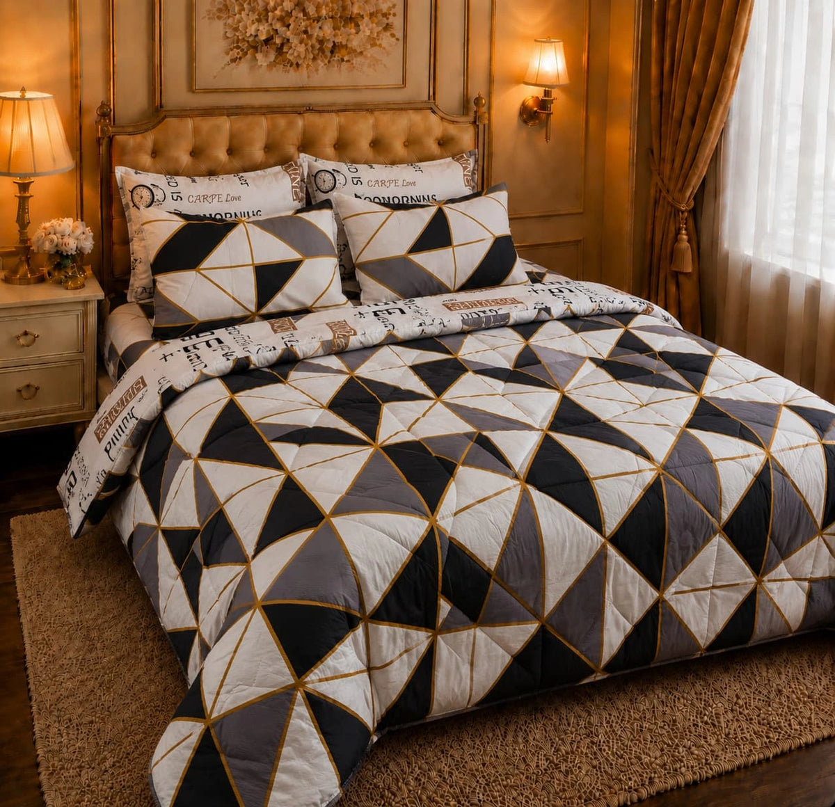 6 Pcs Vicky Razai Set | Double Bed King Size-VRSD-20025