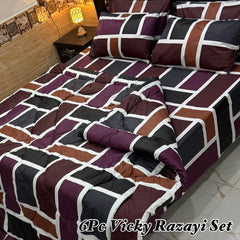 Luxurious 6 PC Heavy-Filled Winter Bedding Set | Deep Sleep Comfort-VRSD-20014