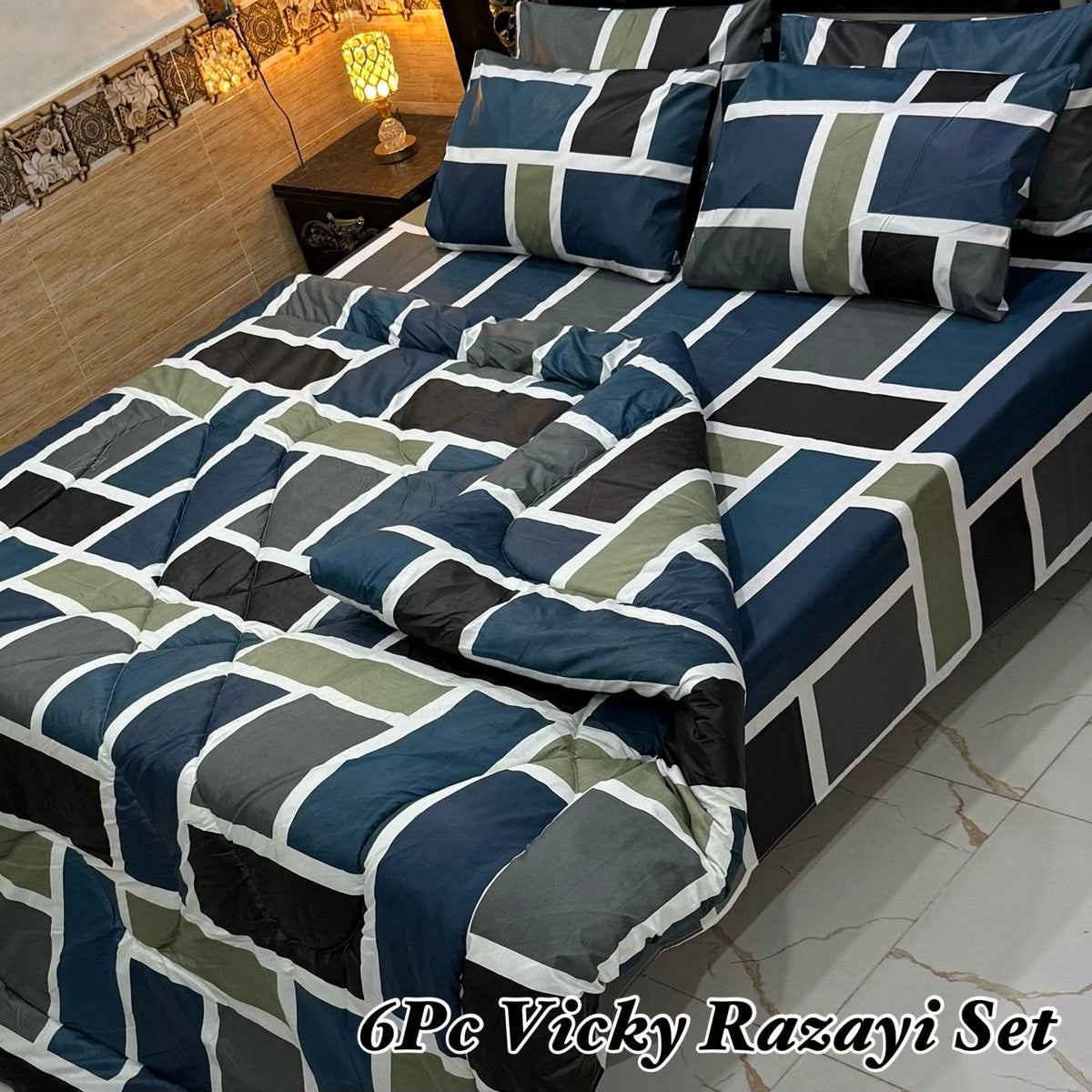 Luxurious 6 PC Heavy-Filled Winter Bedding Set | Deep Sleep Comfort-VRSD-20015