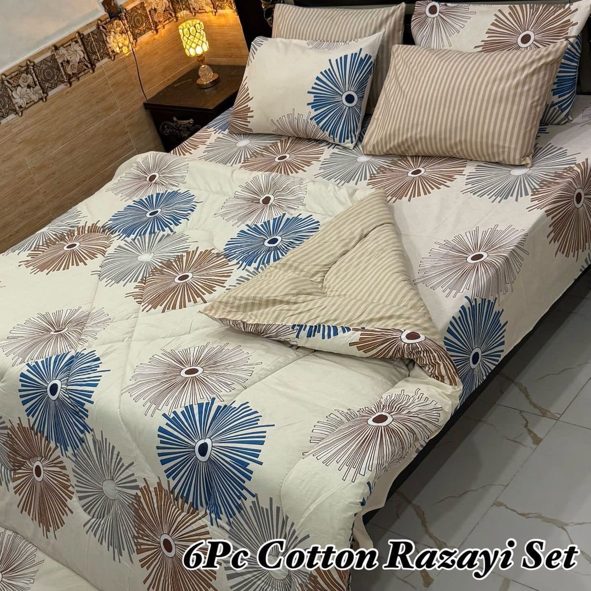 6 Pcs Winter Vicky Razai Set-EQR-20026