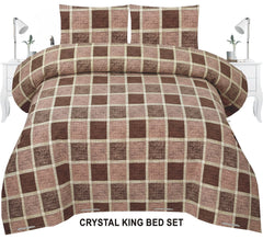 Crystal King Size Bed Sheet Set-3Pcs