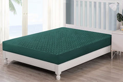 Quilted Waterproof Mattress Cover | Protector | Double Bed | King Size-Green
