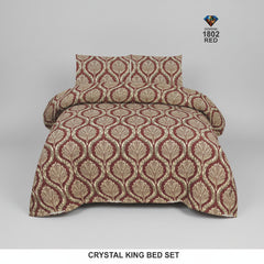 Crystal Bed Sheet-King Size-3Pcs-Design-122