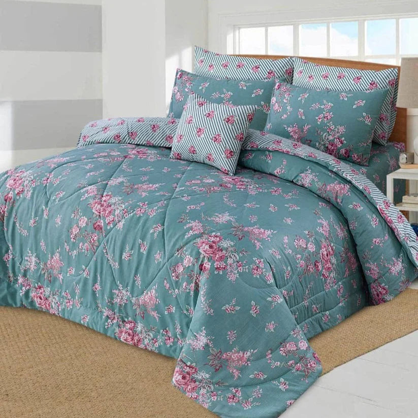 7pc Cotton Comforter Set-Design-#20