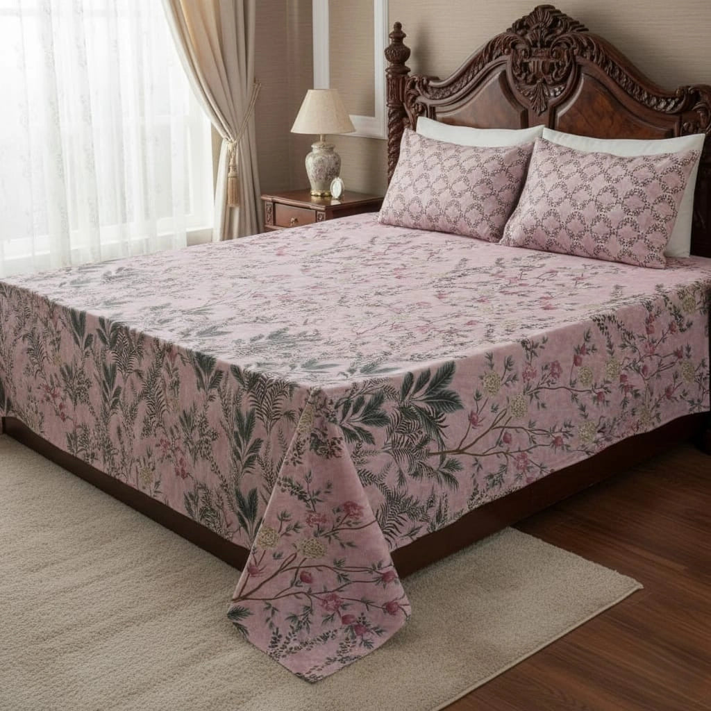 Cotton Bed Sheet-King Size Bedding