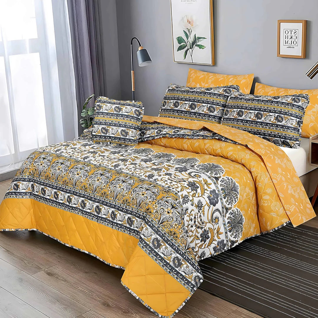 7pc Cotton Comforter Set-Design-#07
