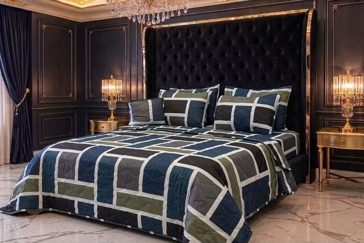 7pc Cotton Comforter Set-Design-#24