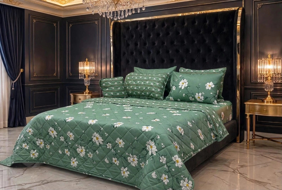7pc Cotton Comforter Set-Design-#18
