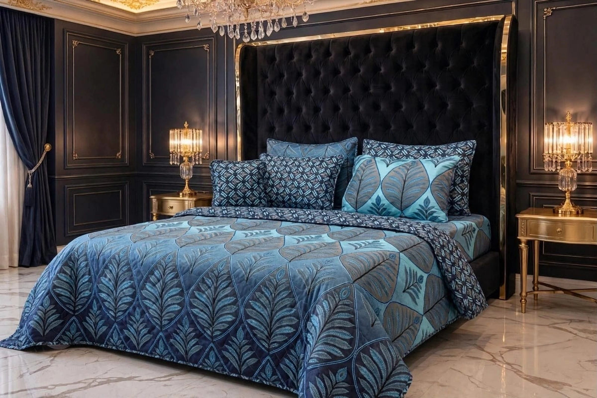 7pc Cotton Comforter Set-Design-#19