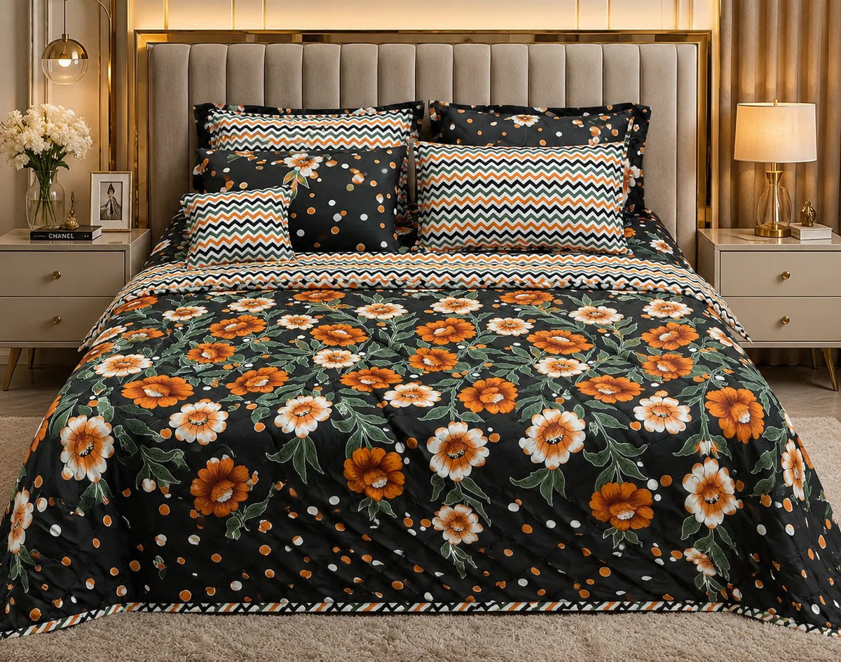 7pc Cotton Comforter Set-Design-#8