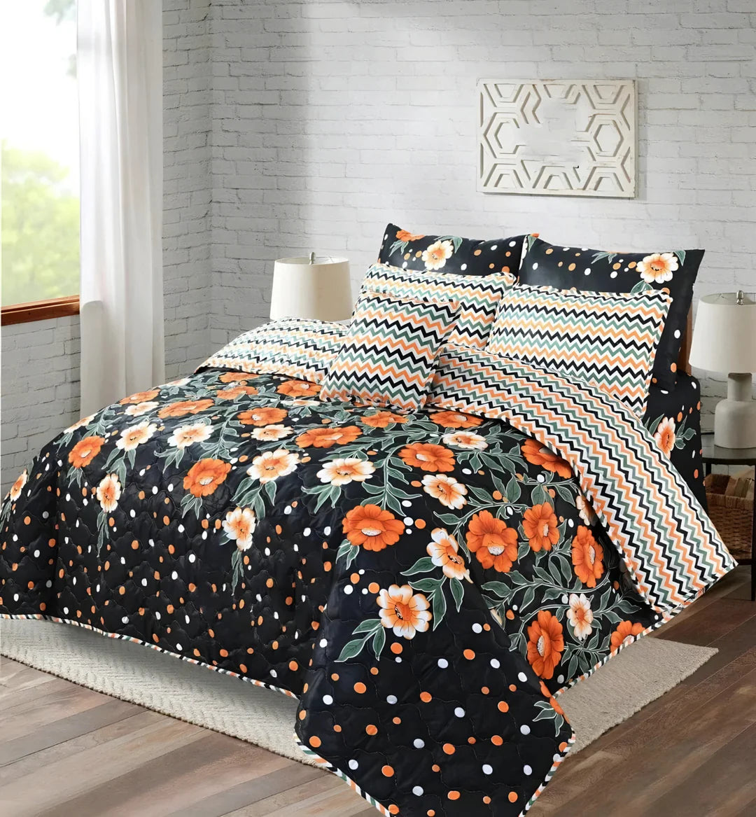 7pc Cotton Comforter Set-Design-#8