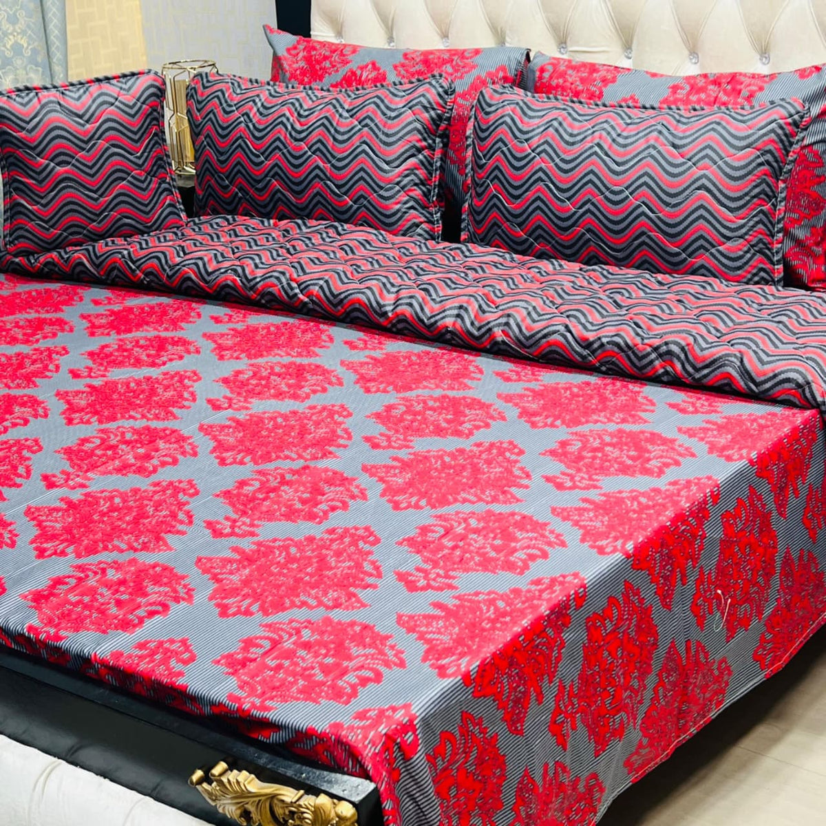 7pc Cotton Comforter Set-Design-#17