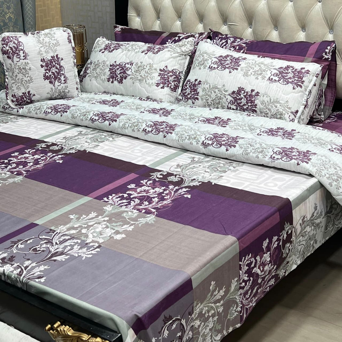 7pc Cotton Comforter Set-Design-#19