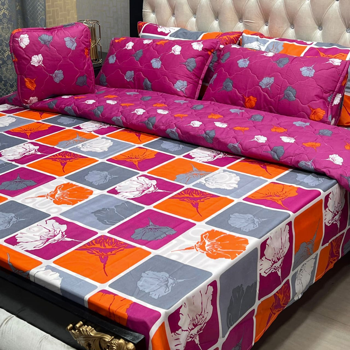 7pc Cotton Comforter Set-Design-#01