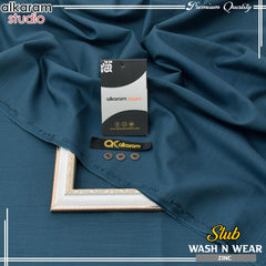 Al-Karam Men's Unstitched Slub Wash And Wear-ZINC