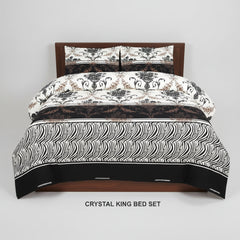 Crystal Bed Sheet-King Size-3Pcs-Design-121