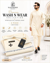 Premium Unstitched 4 Seasons imported Boski-CREAM