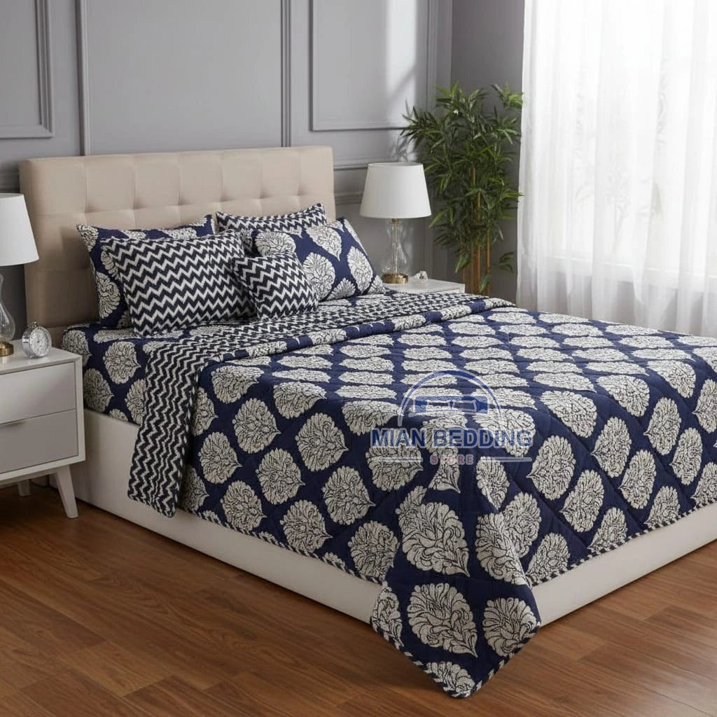 7pc Cotton Comforter Set-Design-#6