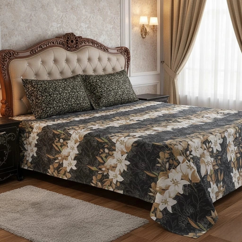 Cotton Bed Sheet-King Size Bedding