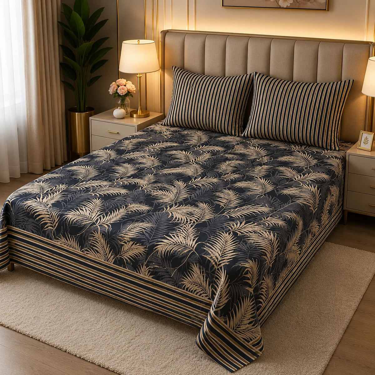 Cotton Bed Sheet-King Size Bedding