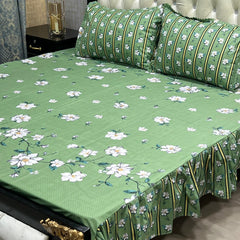 Cotton Frill 3pc Bedsheet Design-1013