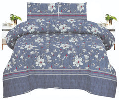 Crystal King Size Bed Sheet Set-3Pcs-Design-117