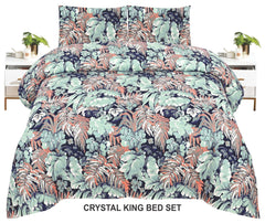 Crystal King Size Bed Sheet Set-3Pcs