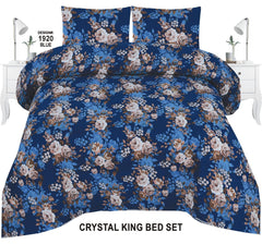 Crystal King Size Bed Sheet Set-3Pcs-Design-116